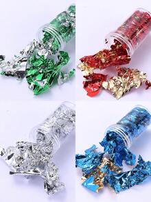 2 Hộp 8 Màu Giấy Bạc Mạ Vàng 3D Giấy Bạc Mạ Vàng Kim Loại Lát Trang Trí Bằng Giấy Bạc Không Đối Xứng Cho Thiết Kế Làm Móng Tay, Thủ Công DIY, Vẽ Tranh, Làm Đồ Trang Sức Trang Trí Móng Tay Đá Quý Vật Dụng Làm Móng Tay - Nhiều màu - Xem 5