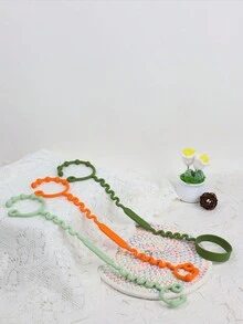 3 件/套婴儿玩具硅胶奶嘴夹、可调节弹性杯架，适用于婴儿推车、高脚椅、婴儿床、摇篮、购物车、汽车座椅、包包，可作为万圣节、感恩节、圣诞节婴儿礼物 - 彩色 - 查看 17