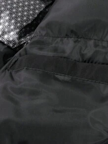 1pc Men's Winter Jacket, Thick Warm Graphene Fashionable Casual Hooded Windproof Coat - Black - View 8