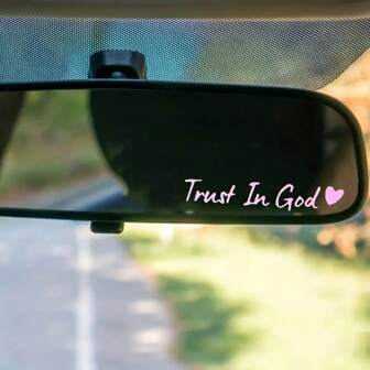 2pcs Trust In God Mirror Decal, Car Decals For Women, Faith Mirror Decal, Cute Vinyl Decal, Christian Car Mirror Decal, Car Accessories Valentine's Day Decorations, Valentine Mirror Stickers, Mirror Wall Sticker, Stickers, Wall Decal, Vinyl Decal For Home Decorations, Spring Decoration Items Refresh Your Home, Festival Decoration Stickers Gifts Birthday Graduation Wall Decor Room Decor Wall Mirror Mirror For Room Bathroom Decor Living Room Decor