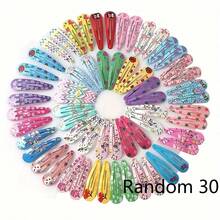 30pcs Y2K Style Candy Color Glossy Cute Aesthetic Girl Hair Clips, Small Claw Clips For Bangs, Fashion Accessory For Daily Outfit - Multicolor - View 13