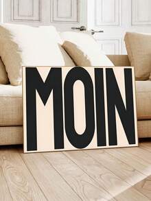 1pc Tranh in nghệ thuật tối giản hiện đại - Thiết kế chữ màu đen trên nền be, Trang trí tường không khung cho phòng khách, phòng ngủ, Trang trí nghệ thuật tường văn phòng tại nhà Trang trí nhà tối giản, Trang trí tường, Trang trí tường, Không khung - Nhiều màu - Xem 12