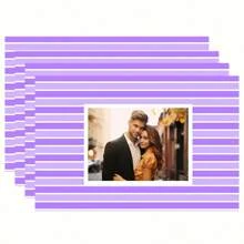 4 Stücke personalisierte Foto/Buchstaben Leinen Tischsets - hitzebeständig, waschbar Tischläufer für Catering & Partys - perfekt für Hochzeiten, Geburtstage, Jahrestage, Valentinstag - personalisierte Küche & Esszimmer Nutzung