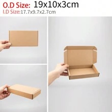 12pcs/Pack Kraft Paper Corrugated Boxes, Multi-Size Options, Postal Shipping Cartons, Packaging, Airplane Boxes, Gift Boxes, Corrugated Boxes, Shipping Boxes Valentine's Day