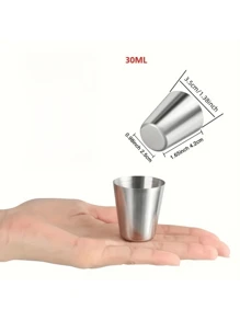 便携式不锈钢杯套装，适合户外旅行和聚会，包括威士忌杯，非常适合野餐和活动 - 彩色 - 查看 6