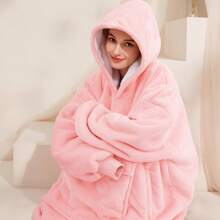 Narecte Oversized Blanket Hoodie Blanket For Women,Wearable Blanket Adult Giant Hoodie Cozy Sweatshirt Kawaii Stuff,Birthday Gifts For Women, For Sister,Teen Girl Gifts - Pink - View 5
