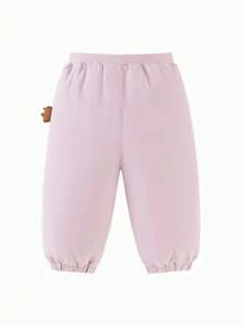 mini bala Boys' & Girls' Warm Pants 2024 Fall Winter Collection - Pink - View 5