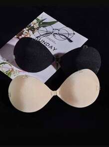2pcs Silicone Invisible Backless Bra Strapless Nipple Cover Pasties Boob Pads