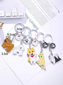 1pc Alloy Metal Dachshund Cute Jack Dog Pet Key Ring Dog Tag Charm Car Keychain Lovely Bag Pendant For Best Friend Student's Gift Car Accessories Bag Charm Backpack For School