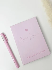 Personalized Mini Document Holder With Plastic Pockets - A6 - Xem 3