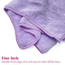 Miniso Coral Fleece Absorbent Towel, Cartoon-Themed Design, Dyeing, Quick-Drying, Perfect For Bathing And Face-Washing(1 PC) - Purple - View 3