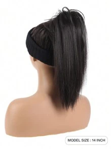 Synthetic Ponytail Wig Women Natural Grab Clip Waterfall Half Tie High Ponytail 14 Inches Black Brown Available Suitable For Women Daily Wear Wig Braid Ponytail - Multicolor - View 4