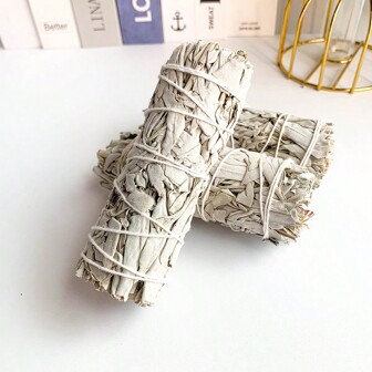 1st Witte Salie Bundel, Natuurlijke Smudge Stick Voor Reiniging, Pure Salie Geur, Geen Veren - Spiritueel, Meditatie En Smudging