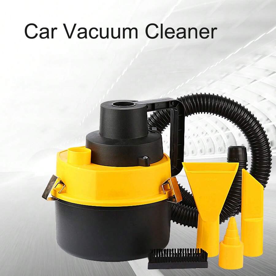 Car Multifunctional Vacuum Cleaner With Strong Suction Power, Portable Vacuum Cleaner For Wet And Dry Use, Large Capacity Tank Vacuum Cleaner, Air Suction And Inflatable Car Tool, Powerful Vacuum Cleaner For Car - Màu vàng - Xem 1