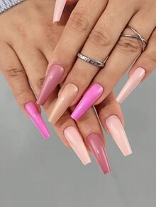 288 chiếc móng tay giả sáng bóng đóng hộp dùng cho nghệ thuật làm móng - Nhiều màu - Xem 4