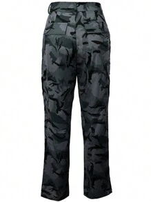 Pantalon cargo camouflage pour femmes, mode casual, taille haute, pieds liés, pantalon droit à poches multiples
