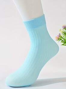 Bộ 20 đôi tất dài đến bắp chân Dopamine màu kẹo thời trang dành cho nữ phù hợp cho trang phục dự tiệc, thường ngày và đi học - Nhiều màu - Xem 3