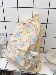 School Backpacks For Women, Beautiful Backpack, Large Capacity, Reducing The Load And Protecting The Spine, Light And Soft - Màu vàng - Xem 2