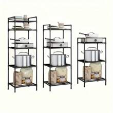 Giá để đồ nhiều lớp bằng thép không gỉ, phong cách Châu Á, kim loại và nhựa, giá để đồ đa năng tiết kiệm không gian, thích hợp cho nhà bếp và trang trí nhà cửa, đồ trang trí Giáng sinh - Nhiều màu - Xem 11