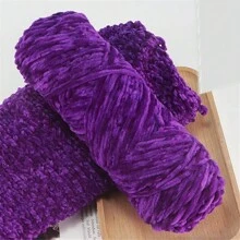 Pacote com 1 fio de poliéster chenille, 100 g cada, fio grosso para tricô de crochê em cores sortidas para artesanato, chapéus, cobertores, cachecóis - fio de lã macio e grosso para projetos de crochê para iniciantes e adultos - Multicolorido - Ver 13
