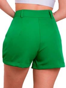 Shorts Social Tailoring Casual Plus Size Women Clothing P AO G1 G2 G3 Summer Shorts - màu xanh lá - Xem 2