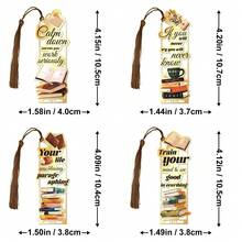 1 件金属正能量励志英文书签，适合学生、书籍、生日礼物、装饰 - 彩色 - 查看 9