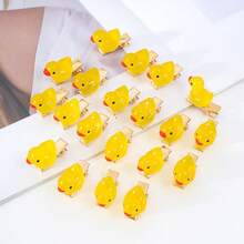 20 件鸭形时尚发夹，可爱优雅的侧面发饰，适合女士和女孩的装饰礼物，适合日常和节日佩戴 - 黃色 - 查看 12