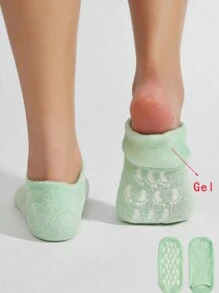 硅胶网袜美白脚部，网眼船袜带点胶小脚印 - 彩色 - 查看 4