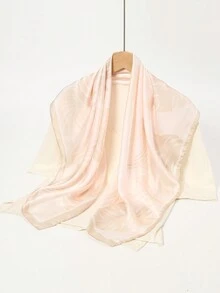 1 chiếc khăn Bandana họa tiết hoa đơn giản 90x90cm, Băng đô đa năng mới/Dây buộc tóc/Khăn quàng cổ/Phụ kiện thời trang cho phụ nữ, Mùa xuân/Thu - Nhiều màu - Xem 4