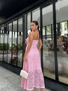 Jasmine Flower Dress - 淺粉色 - 查看 1