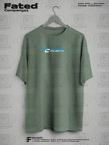 T-Shirt Driver Franco Colapinto #43 Williams Team - Fated Car 100% Cotton - 綠色 - 查看 2