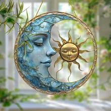 Đồ trang trí cửa sổ bằng kính màu Moon & Sun - Đồ treo cửa sổ nhiều màu sắc cho gia đình, văn phòng, trang trí sân vườn | Món quà hoàn hảo cho phụ nữ, chị em gái và bạn bè - Nhiều màu - Xem 5