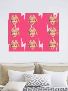 1 件定制 APT 玫瑰粉色面旗/挂毯，个性化 APT 面旗/挂毯定制室内户外旗帜/挂毯添加您自己的面单面家居室内户外旗帜，个性化圣诞礼物，母亲节/父亲节礼物，家庭礼物，生日礼物，送给朋友的礼物，送给她的礼物 - Style 1 - 查看 2