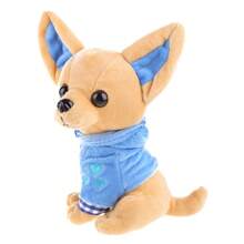 Juguetes de peluche novedosos en forma de perro Chihuahua de peluche relleno para muñecas, decoración del hogar y fiestas de Navidad - Multicolor - Ver 6