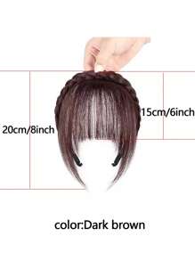 Air Bangs Wig Female Forehead Fishbone Braid Headband Bangs Integrated Single Braid Headband Bangs