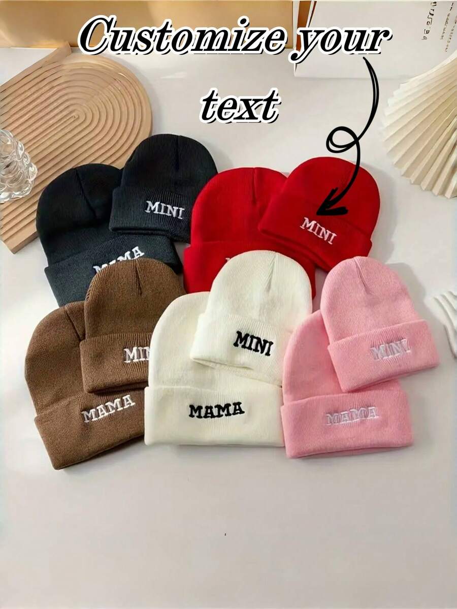 Personalized Embroidery Custom Wool Hat, With More Fashionable Embroidery Craftsmanship, Suitable For Autumn And Winter Seasons, Warm And Cold Resistant, Fashionable And Versatile, Suitable For Both Men And Women, Birthday Gift, No Shedding, No Pilling, No Fading, Multiple Colors To Choose From, The First Choice For Gift Giving - Multicolor - View 1