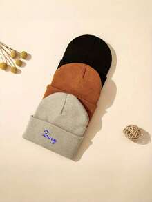 Personalized Embroidery Custom Wool Hat, With More Fashionable Embroidery Craftsmanship, Suitable For Autumn And Winter Seasons, Warm And Cold Resistant, Fashionable And Versatile, Suitable For Both Men And Women, Birthday Gift, No Shedding, No Pilling, No Fading, Multiple Colors To Choose From, The First Choice For Gift Giving - Multicolor - View 4