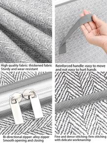 1 pezzo Borsa di stoccaggio per indumenti da camera da letto di colore grigio, borsa portatile pieghevole ad alta capacità. Borsa per trasloco, borsa per conservazione coperte, borsa per conservazione giocattoli per bambini