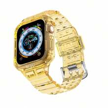 Dây đeo đồng hồ chống rơi trong suốt có vỏ bảo vệ tương thích với Apple Watch Dây đeo đồng hồ trong suốt TPU tương thích với Apple Watch Series 9 8 7 6 5 4 3 2 1 SE ULTRA dành cho nam nữ 38mm 40mm 41mm 42mm 44mm 45mm 49mm - Trong sáng - Xem 8