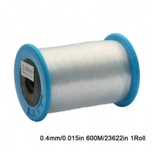 1Roll Clear Invisible Monofilament Nylon Wire - Large Packaging, Strong, Durable, And Versatile String For Hanging Decorations, Balloon Garland, Jewelry Making, Beading, And Crafts - 0.2-1.0mm Di