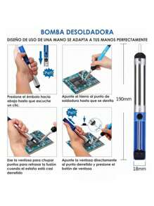 Electric Soldering Iron Kit With Tools, Tips, Multimeter - 5 Soldering Irons - Blue - View 5