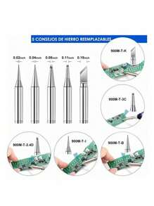 Electric Soldering Iron Kit With Tools, Tips, Multimeter - 5 Soldering Irons - Blue - View 10