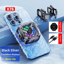 [Super Heat Dissipation] Magnetic Phone Cooler With LED Display, Semiconductor Radiator Reduces Mobile Phone Temperature For Mute Game E -Sports Gaming Accessories - Black - View 10