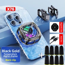 [Super Heat Dissipation] Magnetic Phone Cooler With LED Display, Semiconductor Radiator Reduces Mobile Phone Temperature For Mute Game E -Sports Gaming Accessories - Black - View 11
