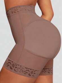 1 pièce Short gaine amincissant taille haute pour femmes, sous-vêtements sculptants contrôle du ventre et levage des fesses, convient pour diverses occasions ou activités sportives - Acajou - Voir 4