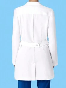 cimmuovere White Long Sleeve Laboratory Surgical Gown Coat, Nurse Uniform, Doctor Coat
