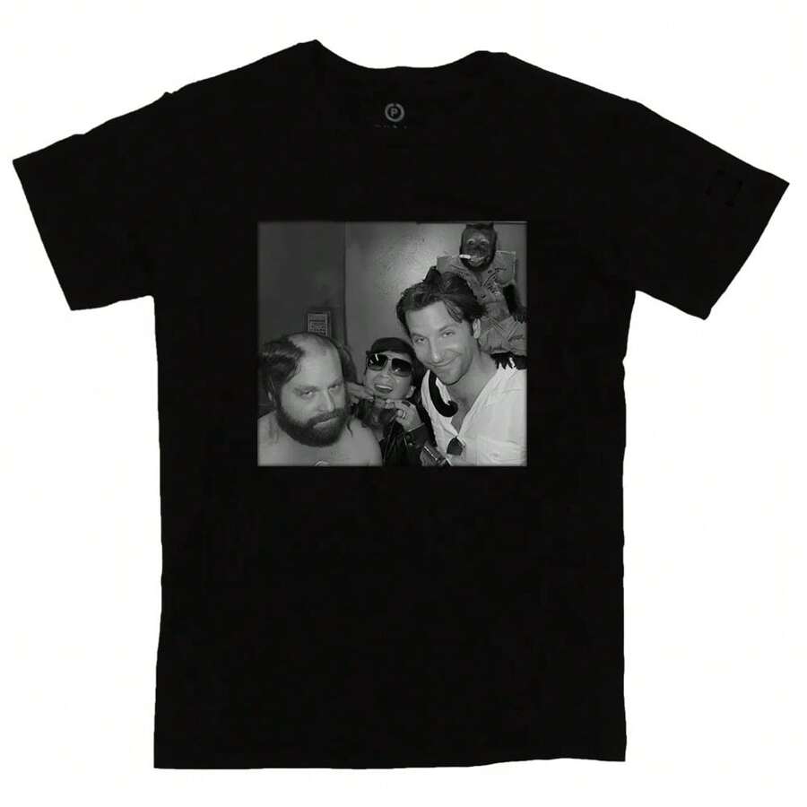 The Hangover T-Shirt The Hangover Movie Shirt Blouse Unisex Men Women 100% Cotton Top Premium Streetwear New Release Fast Shipping Various Colors!! Plus Size - 黑色 - 查看 1