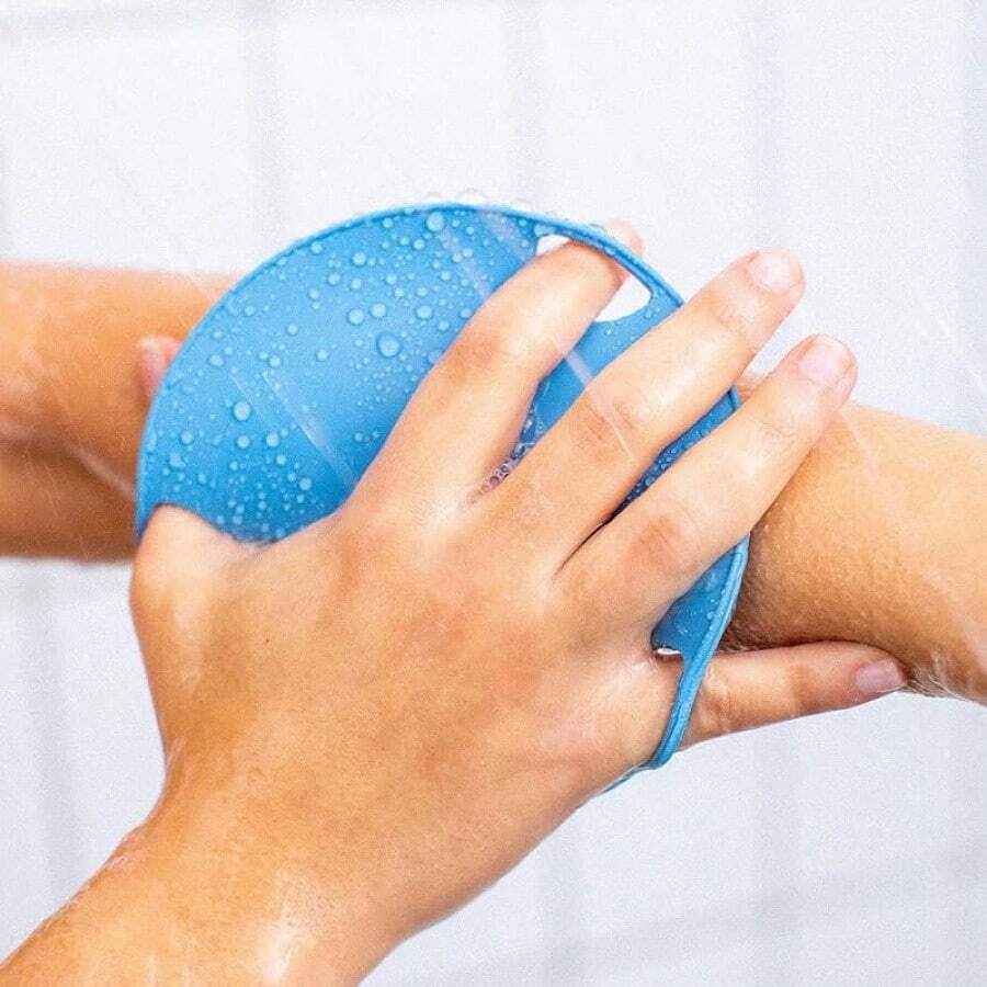 Flat Body Scrubber Soft SiliconeLike Exfoliating Shower Scrubber
