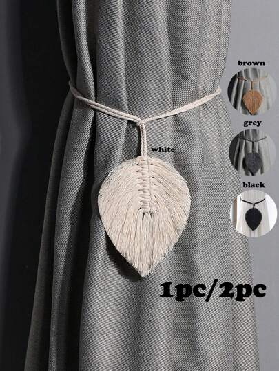 1 件/2 件手工绳波西米亚风格花边流苏窗帘绑带，适用于窗帘储存和装饰，多种尺寸和颜色选择