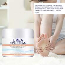 含水杨酸的 60% 尿素霜 - 足部和手部干裂霜 - 保湿滋养足部护理，软化和保湿，使皮肤光滑，男女皆宜 - 白色 - 查看 6